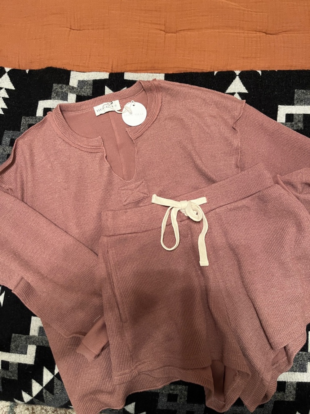 Luca and Grae Lounge Set - Dusty Rose